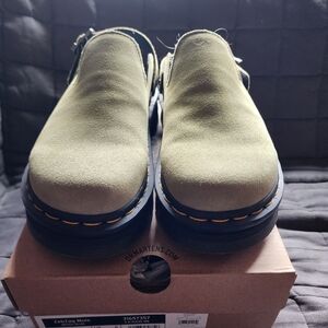 Doc Martens Olive ZebZag Mules Size 8